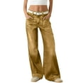 thumbnail image 2 of Endives Women's Wide Leg Jean Streetwear Casual Trendy Loose Straight Retro Denim Pants Fall Winter, 2 of 4
