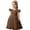Coffee, variant on Princess Girl Flower Dress Tulle Wedding Party Pageant Gown