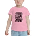 thumbnail image 2 of DNA Checks Itself Before It Wrecks Itself Cute Toddler Tshirts for Boys Girls (Pink, Youth L), 2 of 5
