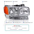thumbnail image 3 of Spec-D Tuning Chrome Headlights + Bumper Lights Compatible with 1999-2006 GMC Sierra 1500/2500/3500, Left + Right Pair Headlamps Assembly, 3 of 6