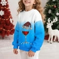 thumbnail image 4 of Piuwrlz Hood Sweatshirts Toddler Girls Winter Hoodies Embroidered Wine Cup Loose Tie Dyeing Hoodie Blue Size 2 Years, 4 of 7