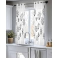 thumbnail image 5 of Black Dandelion Sheer Curtains 39 Inch Length 2 Panels Set for Living Room/Bedroom, Spring Country Modern Minimalist Flower Kitchen Curtains Grommet Semi-Sheer Curtains Window Treatments 27.5"x39"x2, 5 of 7