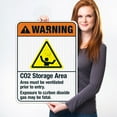 thumbnail image 2 of Co2 Storage Area Area Must Be Ventilated Prior To Entry Sign, ANSI Warning Sign,, 2 of 8