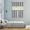 thumbnail image 5 of Black Grey Stripes Kitchen Curtains Sets for Windows 36 Inch Length, Simple Striped Lines Minimalist Modern Rod Pocket Window Treatments Tier Curtains and Valances Set for Bedroom/Bathroom, 5 of 8