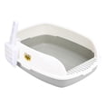 thumbnail image 4 of Almencla Cat Litter Box Easy to Clean High Sides Sandbox for Small Animals with Scoop Gray, 4 of 8