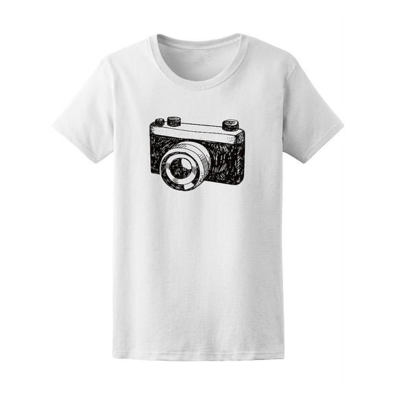 Pencil Drawn Vintage Photography Camera Tee - Image by Shutterstock