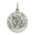 thumbnail image 1 of Beautiful Sterling Silver Antiqued Holy Trinity Medal, 1 of 2