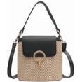 thumbnail image 1 of Bolsa cruzada para mujer, bolsa de playa de paja, bolsa de mano, bolsa de viaje, bonita bolsa de noche 2023, Negro -, Talla unica, 1 of 3