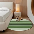 thumbnail image 5 of Area Rug 48in, Minimalist Forest Green Line Floor Carpet Living Room Rug, Modern Colorful Gradient Stripe Non-Slip Welcome Mat Indoor Rugs for Bedroom Dining Room, 5 of 9