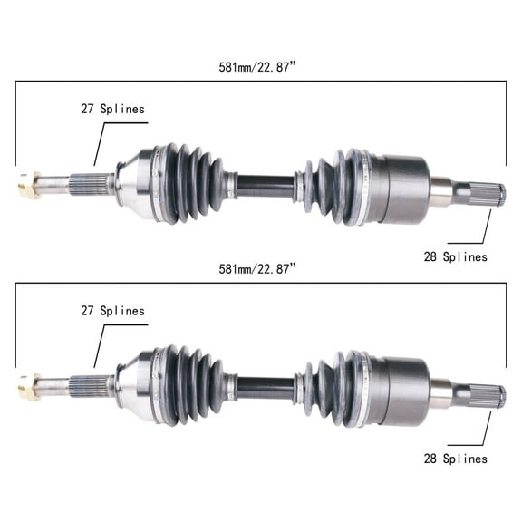 Front Left & Right CV Axle Shaft For 2004-2012 Chevrolet Colorado 4 Wheel Drive