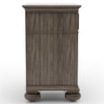 thumbnail image 4 of Bowery Hill Traditional Solid Wood 3-Drawer Nightstand in Gray, 4 of 5