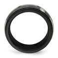 thumbnail image 2 of Edward Mirell Black Ti & Titanium Polished & Spinel Grooved Ring, 2 of 6