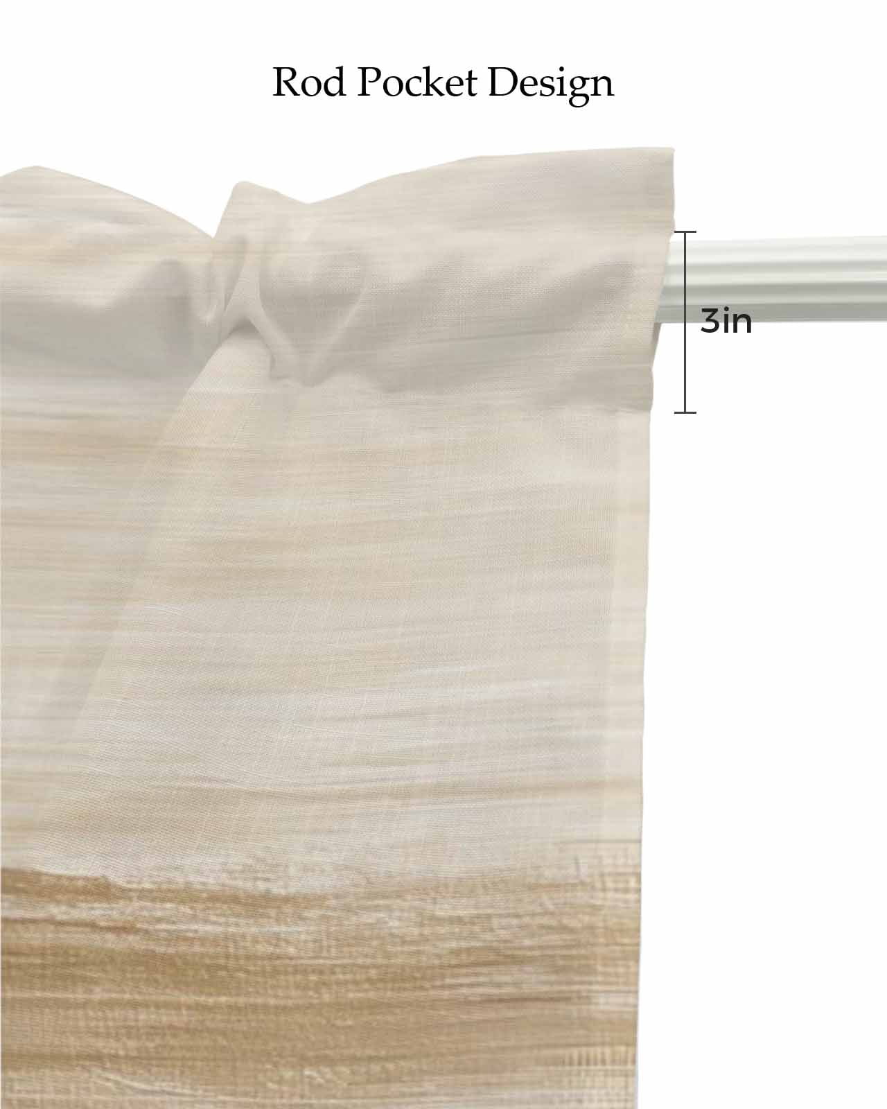 Brown Kitchen Valances for Windows Farmhouse Linen Window Valance Curtain for Living Room Window Treatment Ombre Modern Oil Painting Aesthetics Abstract Art Valance Rod Pocket Topper, 54 x 18 Inch