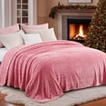 thumbnail image 3 of RUIKASI Brushed Flannel Blanket Pink Throw, Super Soft and Cozy Blankets All Season Use, 3 of 9