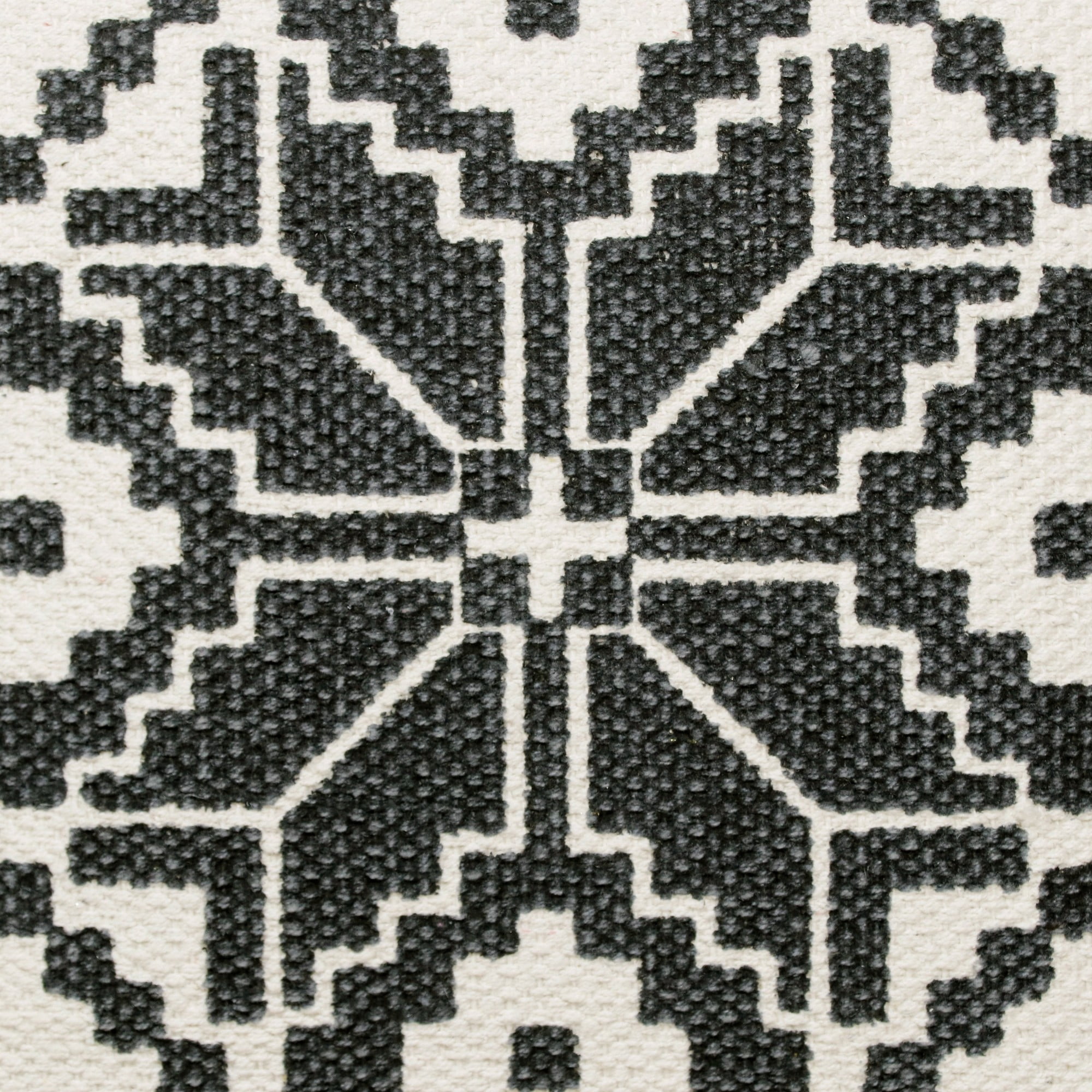 Laddha Home Designs Handwoven Tribal Geometric Throw Pillow Cover - 20" - Blue and Gray