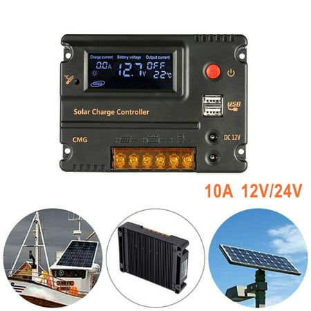

12/24V Solar Panel 10/20A CMG WPC Solar Charge Controller Battery Regulator USB