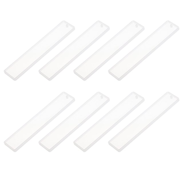 Unique Bargains Moule à Marque-Page en Silicone, Lot de 8 Moules Rectangulaires DIY pour Résine Époxy