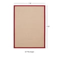 thumbnail image 3 of Linon Athena Natural & Red Accent Rug, 1.1ft x 2.1ft, 3 of 7