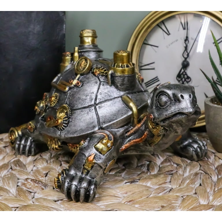 Victorian Steam Age Nautical Steampunk Geared Bionic Turtle