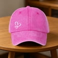 thumbnail image 2 of WCJM Adjustable Baseball Cap for Women Men, Soft Breathable Material with Retro Letter Embroidery, Casual Outdoor Hat, 2 of 4
