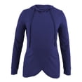 thumbnail image 7 of WAGUTH Women's Maternity Nursing Hoodies Long Sleeve Side Split Breastfeeding Sweatshirt Soft Casual Tunic Tops for Pregnancy Daily Wear,Navy,S, 7 of 7