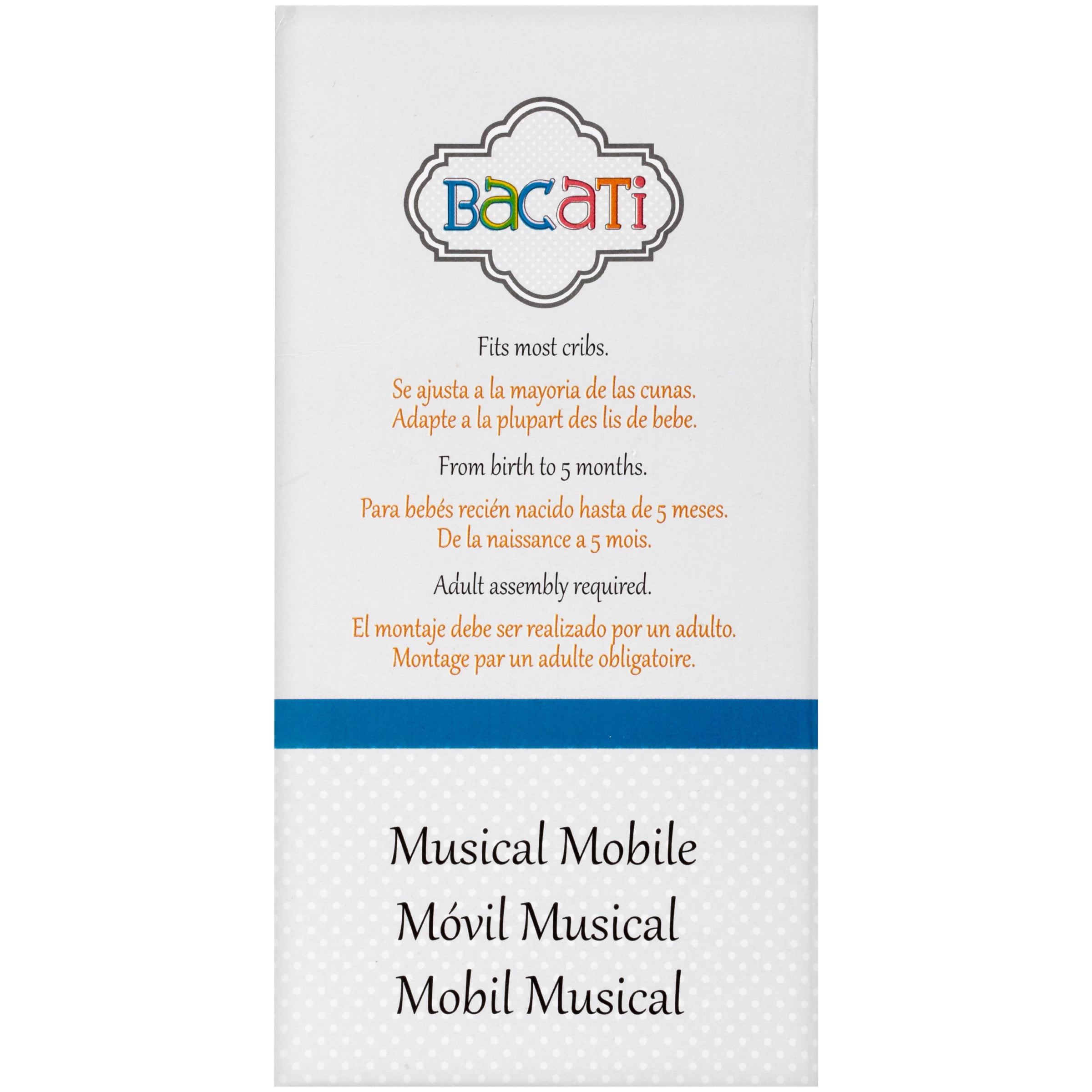 Bacati Noah Tribal Mint/Navy Musical Mobile Box