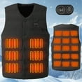 thumbnail image 2 of Sookity Mens Heated Vest Sleeveless Jacket Warm Fashion Winter Coats Lightweight Electric Heated Vest Warm Clothing Heated For Riding Skiing Charging Via Heated Coat,suéter para hombre Black XXXL, 2 of 9