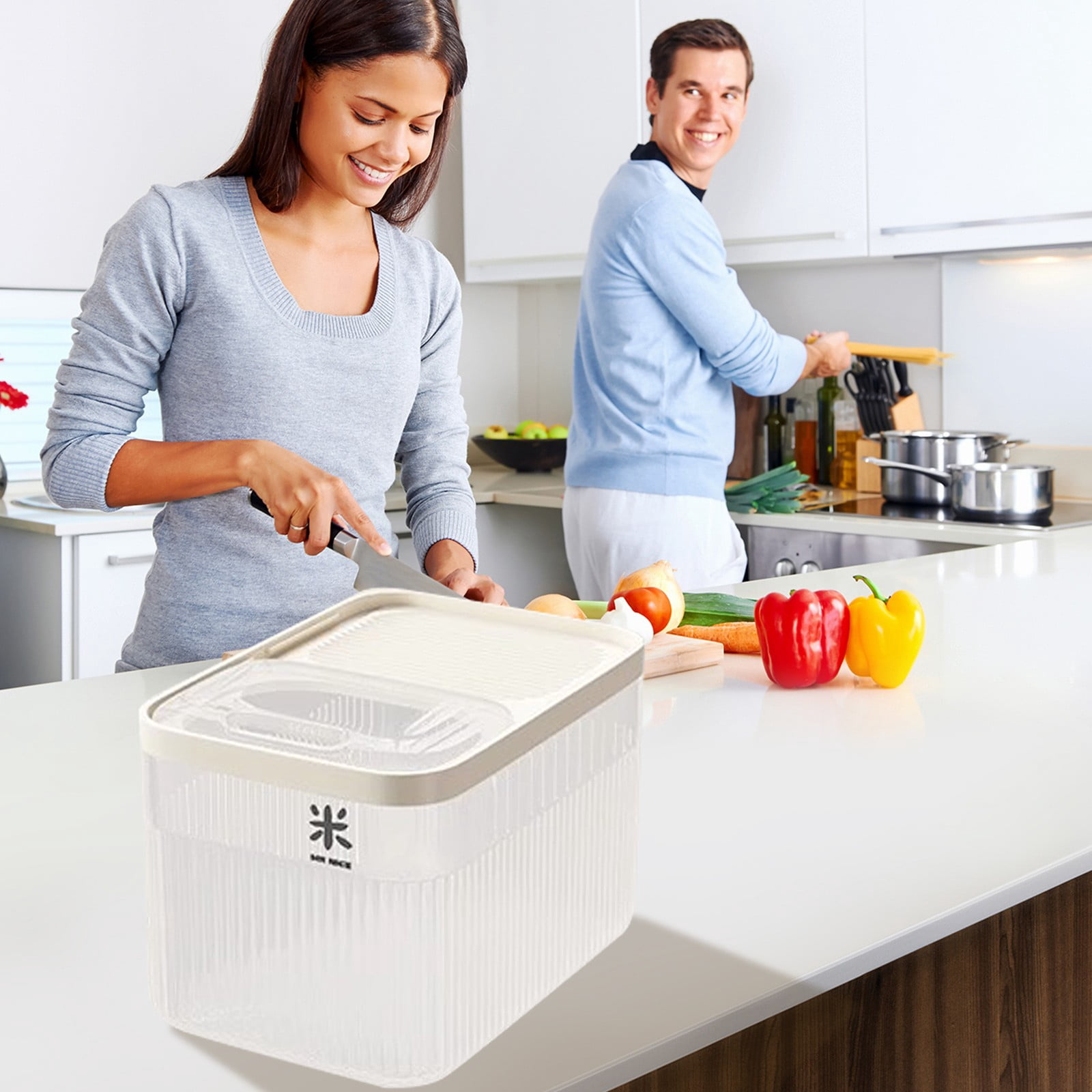 ZOURIH 1 Pack Airtight Food Storage Container, Up to 30 lbs, For Rice, Bean and Other Food Storage Bin