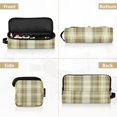 thumbnail image 3 of Hair Tools Storage with Heat Resistant Mat- Light Green Check Pattern Printed Curling Iron Travel Bag/Flat Iron Case for Women, 3 of 8