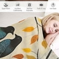 thumbnail image 3 of Shiartex Birds Branch Leaves Flannel Throw Blanket for All Seasons Lightweight Bedding Cozy for Couch Sofa Bed - Exquisite Gift 50x60in, 3 of 6