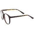 thumbnail image 4 of zeroUV Unisex Classic P3 Horn Rimmed Clear Lens Round Eyeglasses 53mm (Orange-Tortoise / Clear) - 53mm, 4 of 5