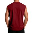 thumbnail image 5 of Mens Workout Tank Tops Summer Sleeveless Tee Shirts Casual Stylish Gym Muscle Shirt Loose Fit for Basketball Wine XXL, 5 of 6