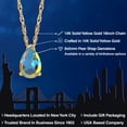 thumbnail image 2 of Gem Stone King 14K Yellow Gold Mercury Mist Mystic Topaz Pendant Necklace for Women | 1.00 Cttw | Gemstone November Birthstone | Pear Shape 8X5MM | With 18 inch Chain, 2 of 6