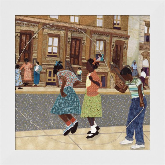Great Art Now Double Dutch by Phyllis Stephens, Framed Wall Art, 14W x 14H