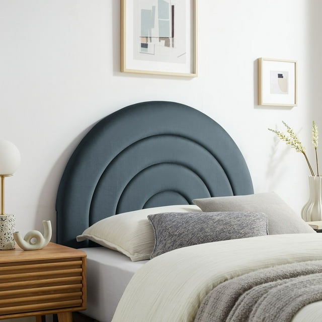 Tête de Lit Simple Solana en Bleu Cadet