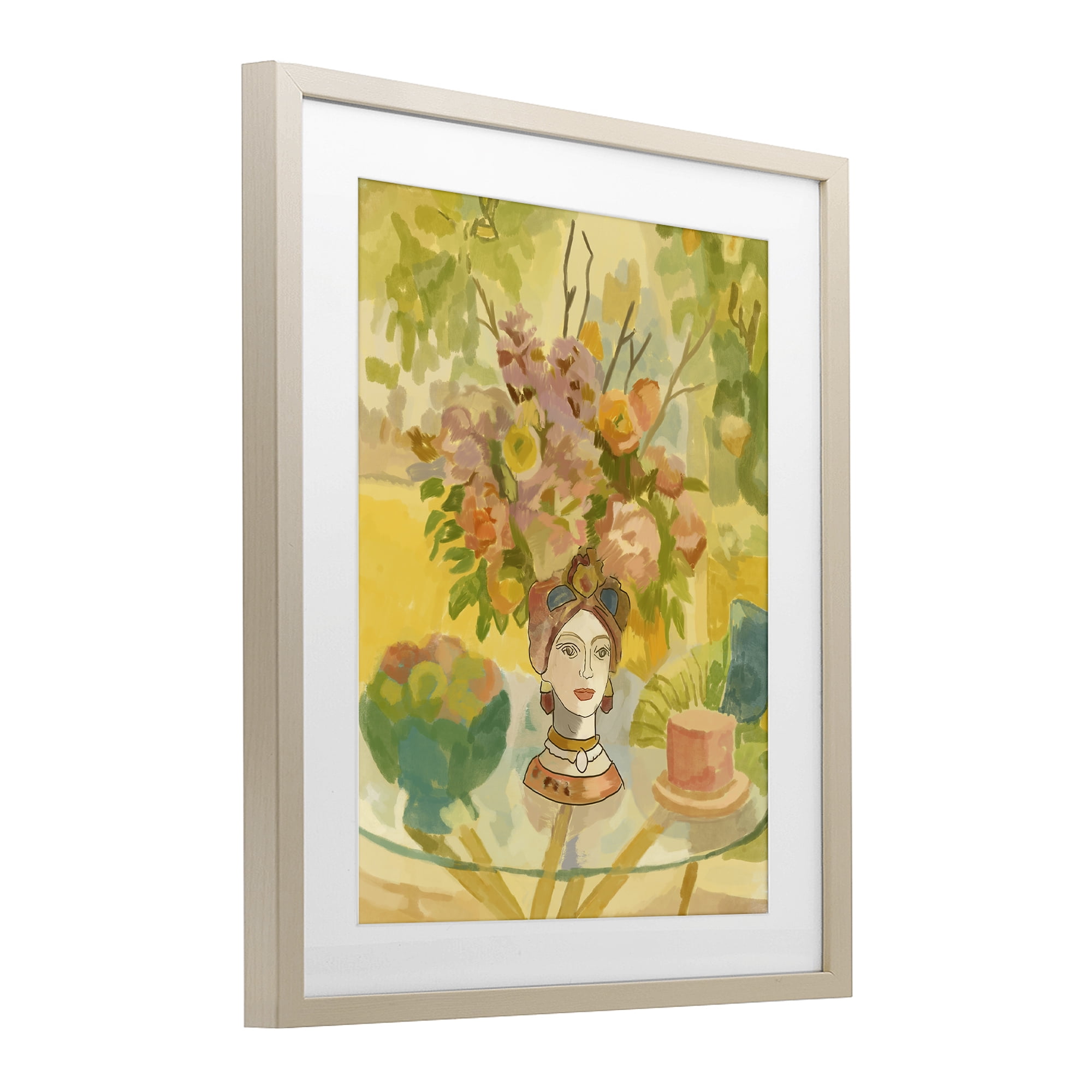 Stupell Industries Flower Head Vase Birch Framed Print Under Glass, design by Amelia Noyes