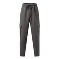 thumbnail image 6 of Cargo Sweatpants for Men 2025 Elastic Waist Drawstring Casual Outdoor Work Pants with Pockets Mens Trousers, 6 of 8
