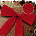 thumbnail image 2 of Yexmas 24pcs Red Velvet Christmas Bows, Xmas Ribbon Bows Ornaments for Christmas Tree, Gift Wrapping,Crafts,Party, Wreath Garland Holiday Decor, 2 of 7