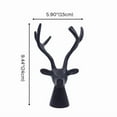 thumbnail image 2 of Natriel Deer Head Showpiece, Modern Home Decor, Black, 9.44" x 5.90" x 9.44", 1 Count, 2 of 4
