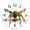 A032, variant on 12 Inch Wall Clock Battery Operated Round Clock for Office, Kitchen, Outdoor, Living Room, Realistic Color Illustration Of Honey Bee On The Ground