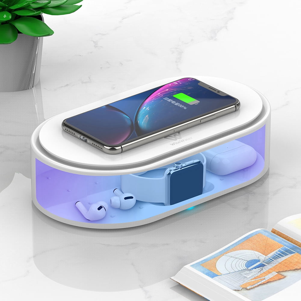 WiseWater Portable UV Cell Phone Sanitizer with Wireless Charger, Multi