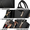 thumbnail image 6 of Womens Leather Handbags Purses Top-handle Totes Satchel Shoulder Bag for Ladies With Pompon and Bowknot, 6 of 6