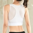 thumbnail image 3 of Women's Spaghetti Strap Yoga Bras Solid Sleeveless Cold Shoulder Casual Tanks Blouse Tops V-Neck No Underwire Bra Feature Hook and Eye Closure T-Shirt Bra Style Y-544 , White S, 3 of 4