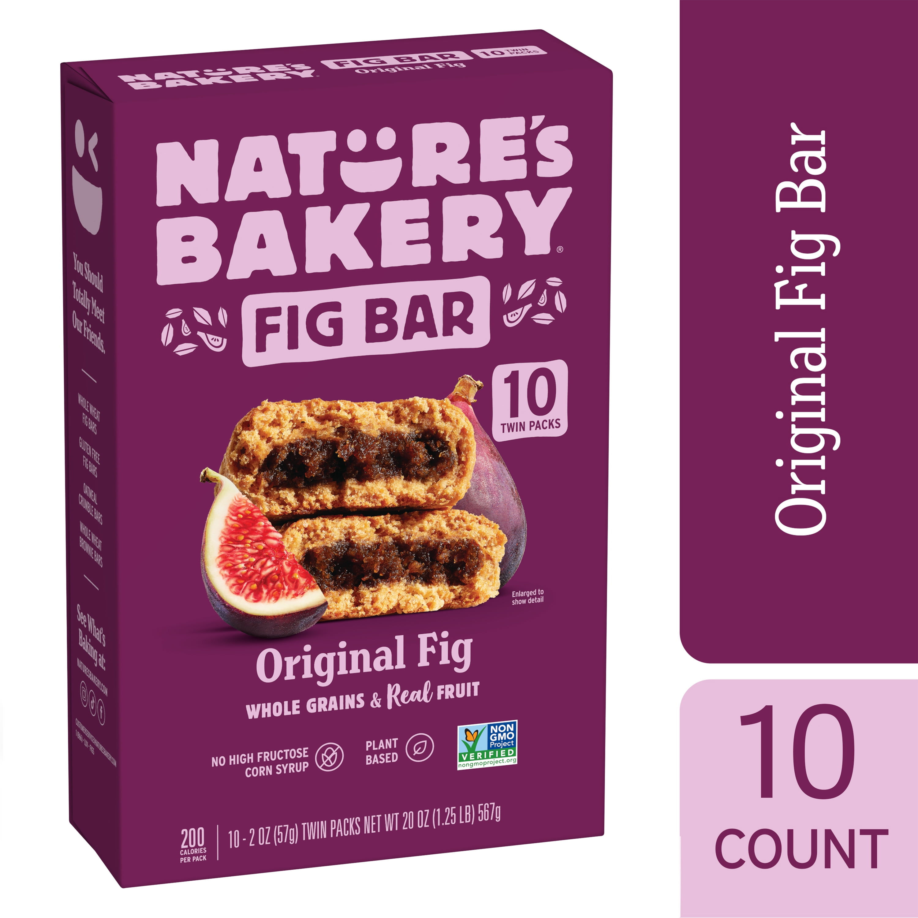 (5 pack) Nature's Bakery Original Fig Bars, 10 Twin packs, 2 oz Soft Baked Snack Bars