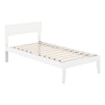 thumbnail image 2 of AFI Boston Solid Wood Twin Size Modern Platform Bed in White, 2 of 6