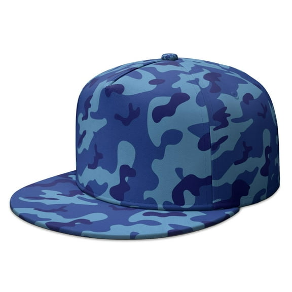 Camo Snapback Hat - Adjustable Flat Brim Cap for Men Women | Tactical Army Camouflage Design