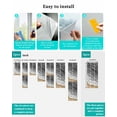 thumbnail image 7 of Window Privacy Film, Grey Coastal UV Sun Blocking Window Tint Film Heat Control One Way Blackout Window Film, Spring Summer Ocean Beach Oil Painting Modern Non Adhesive Static Cling 23.6x78.7 In, 7 of 7