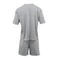 thumbnail image 6 of Men's Casual Short Sleeve Round Neck T-Shirt Tops Solid Color Shirt Sets Modern Loose Fit Blouse Outfits for Daily Streetwear Travel Loungewear Fashion Essential | AESTIVO,Gray XL, 6 of 8