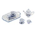 thumbnail image 1 of Juego de té de para casa de muñecas, 8 piezas, 1:12, vajilla, paisaje, muebles, escena de vida perfke Vajilla De Porcelana, 1 of 9