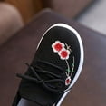 thumbnail image 6 of CYRBOKO Sneakers for Girls, Slip On Embroidered Breathable No-Tie Jogger Shoes Black Size 10-11 T, 6 of 9